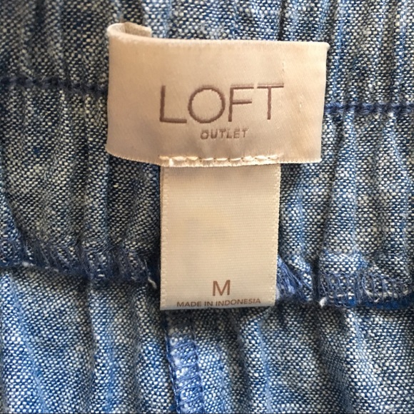 Loft Skirt Size Medium elastic waist with pockets - Picture 2 of 4